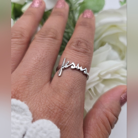 ❤️ MY JESUS STERLING SILVER RING - Picture 5 of 8